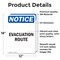 Signmission Evacuation Route, 12 in W x Rectangle, Vinyl Decal OS-2PACK-NS-D-1218-V-12194 - alternate 3